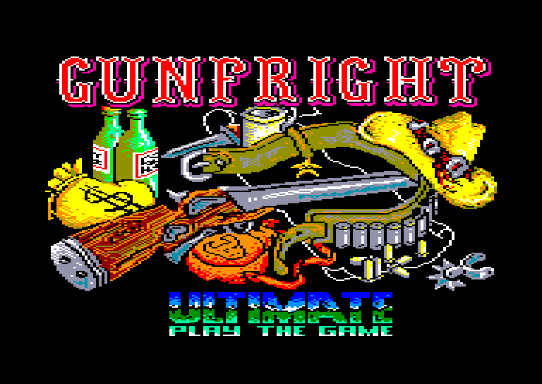 screenshot of the Amstrad CPC game Gunfright by GameBase CPC
