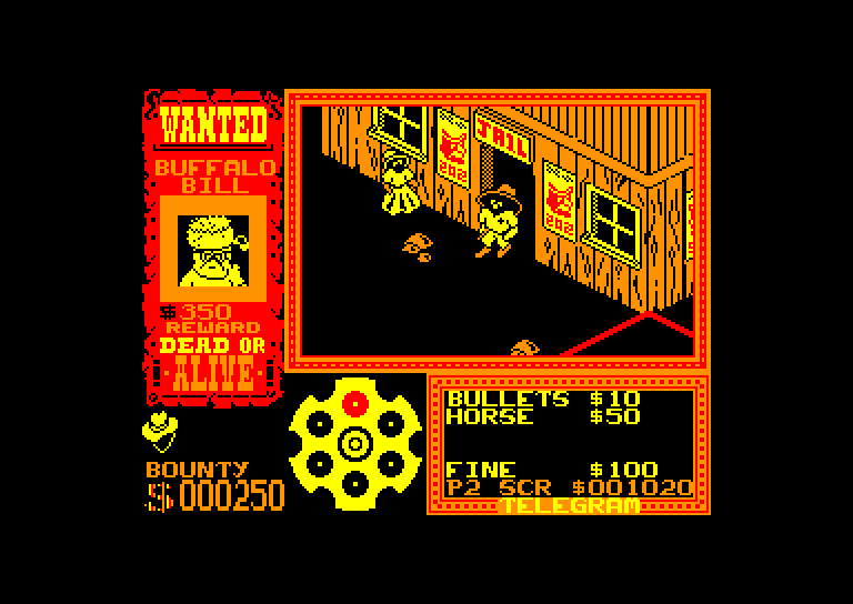 screenshot of the Amstrad CPC game Gunfright by GameBase CPC