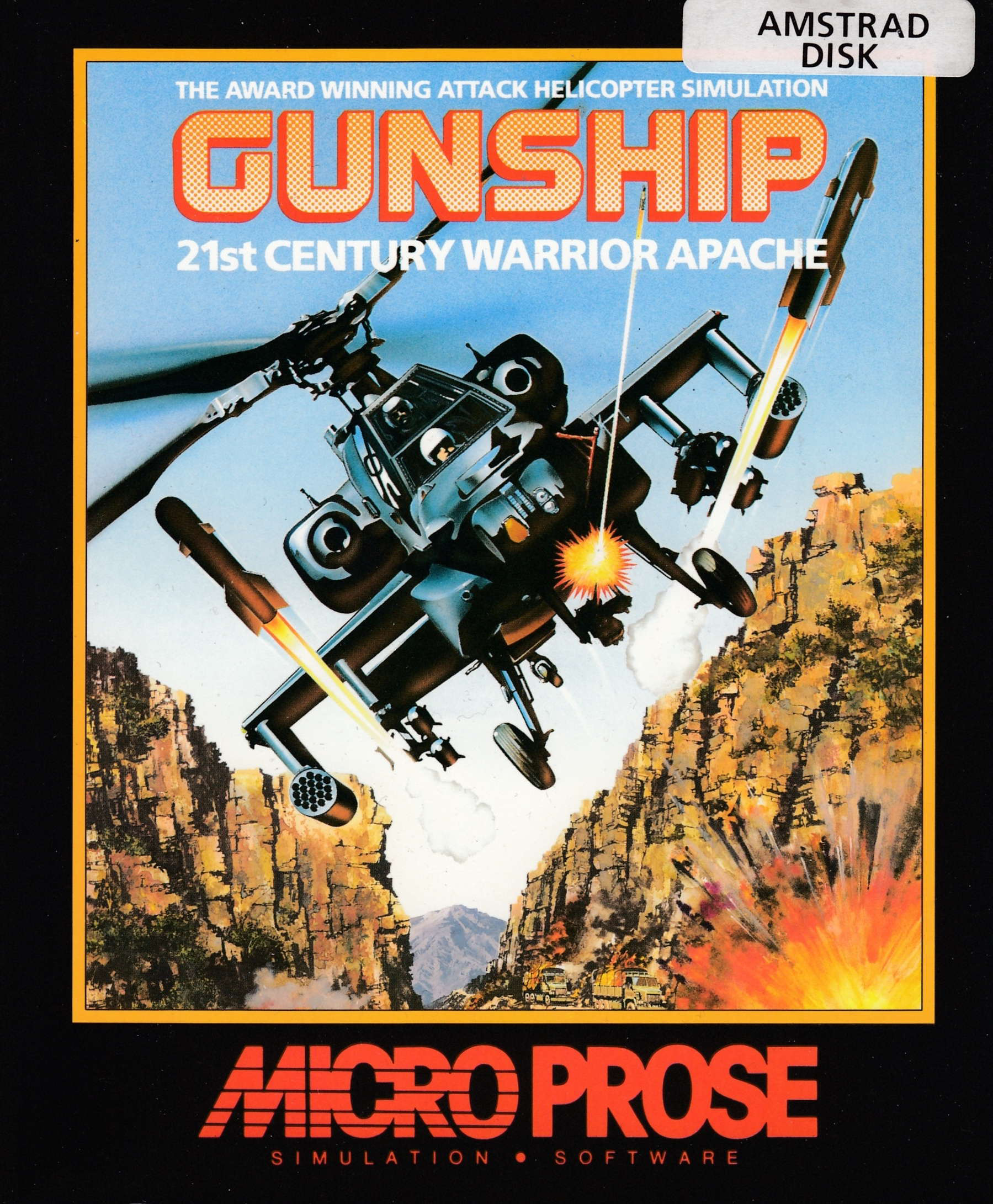 cover of the Amstrad CPC game Gunship  by GameBase CPC