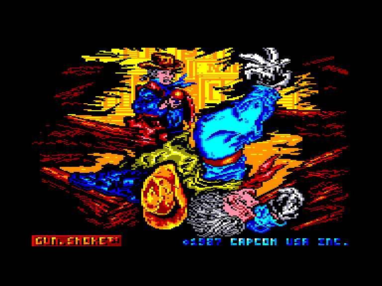 screenshot of the Amstrad CPC game Gunsmoke by GameBase CPC