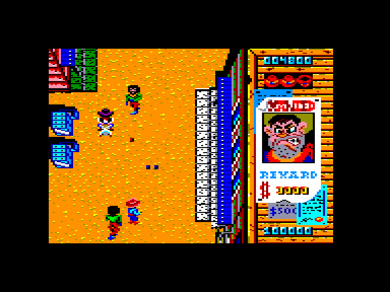 screenshot of the Amstrad CPC game Gunsmoke by GameBase CPC