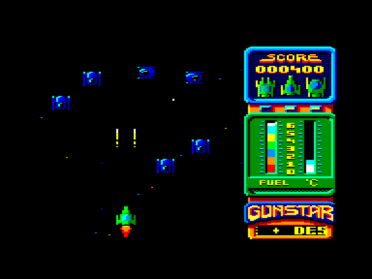 screenshot of the Amstrad CPC game Gunstar by GameBase CPC
