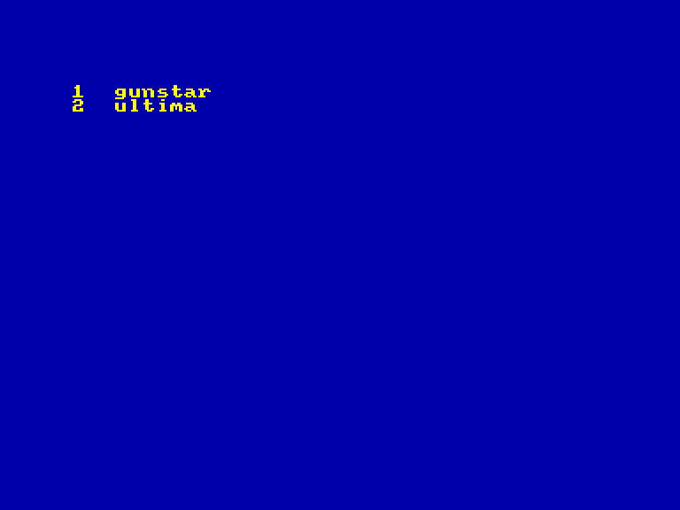 screenshot of the Amstrad CPC game Gunstar - Ultima Ratio by GameBase CPC