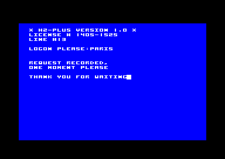 screenshot of the Amstrad CPC game Hacker II