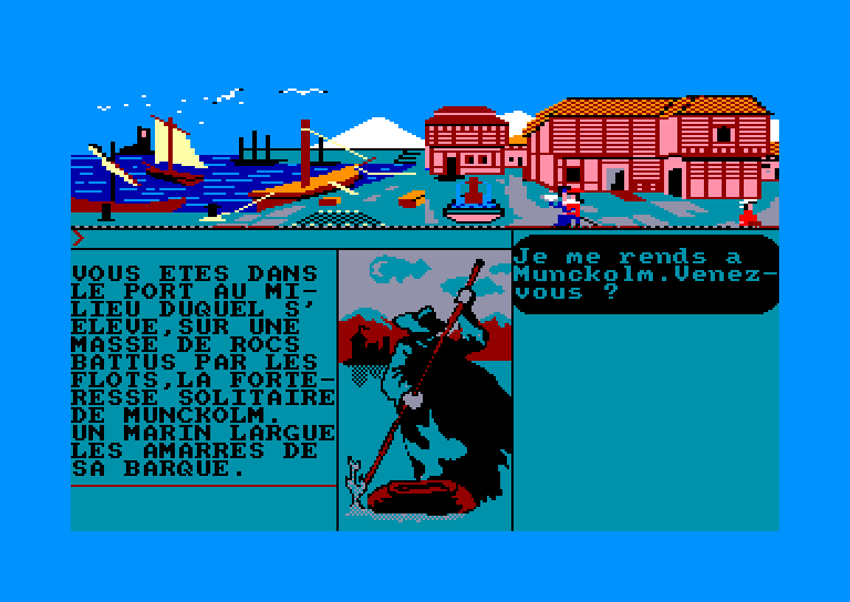 screenshot of the Amstrad CPC game Han d'Islande by GameBase CPC