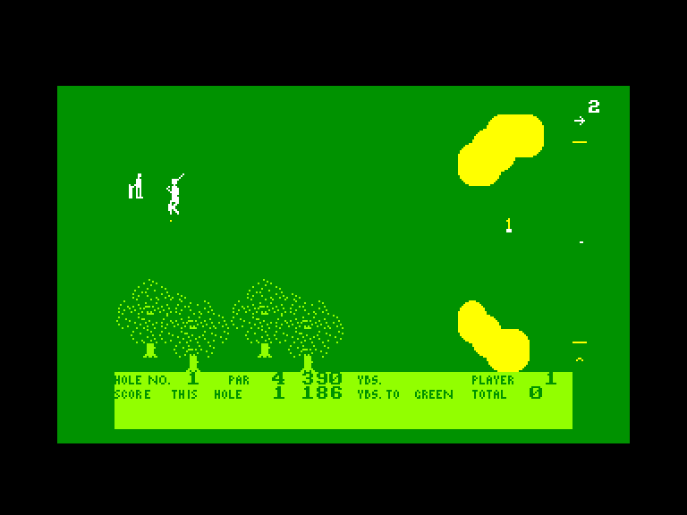 screenshot of the Amstrad CPC game Handicap golf by GameBase CPC