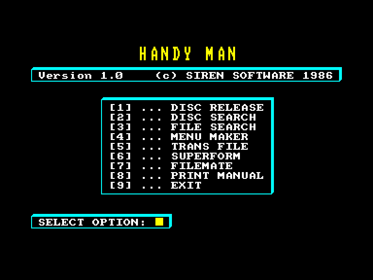 screenshot of the Amstrad CPC game Handy man by GameBase CPC