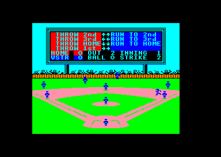 screenshot of the Amstrad CPC game Hardball by GameBase CPC