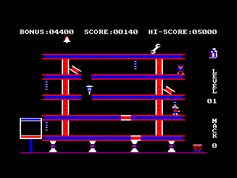 screenshot of the Amstrad CPC game Hard hat mack by GameBase CPC