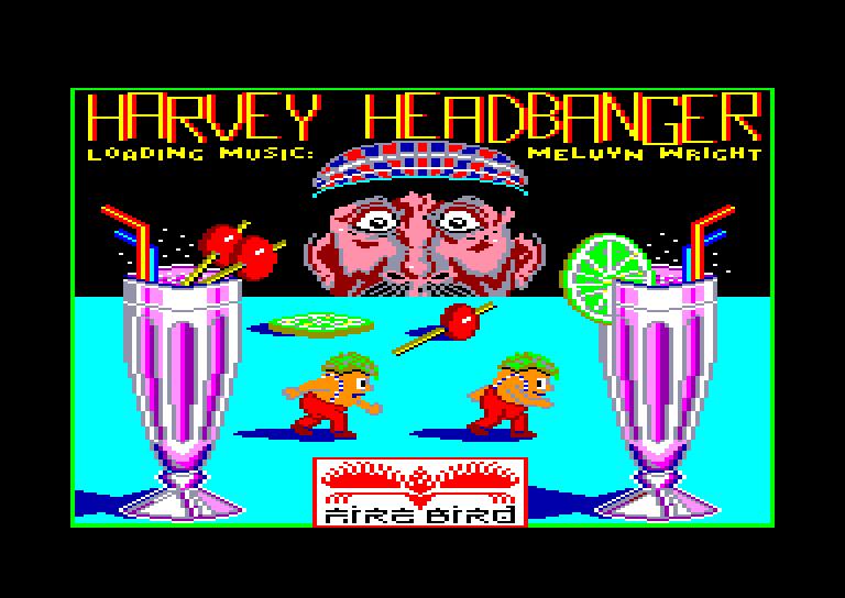 screenshot of the Amstrad CPC game Harvey Headbanger by GameBase CPC