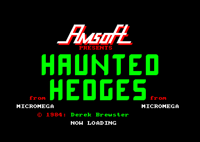 screenshot of the Amstrad CPC game Haunted hedges by GameBase CPC