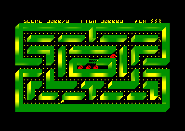 screenshot of the Amstrad CPC game Haunted hedges by GameBase CPC