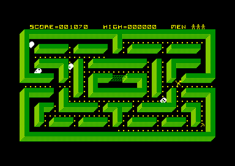 screenshot of the Amstrad CPC game Haunted hedges by GameBase CPC