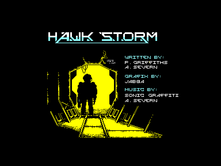screenshot of the Amstrad CPC game Hawk storm by GameBase CPC