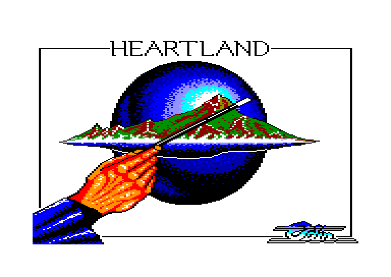screenshot of the Amstrad CPC game Heartland by GameBase CPC
