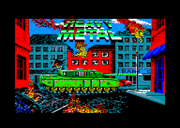 screenshot of the Amstrad CPC game Heavy metal by GameBase CPC