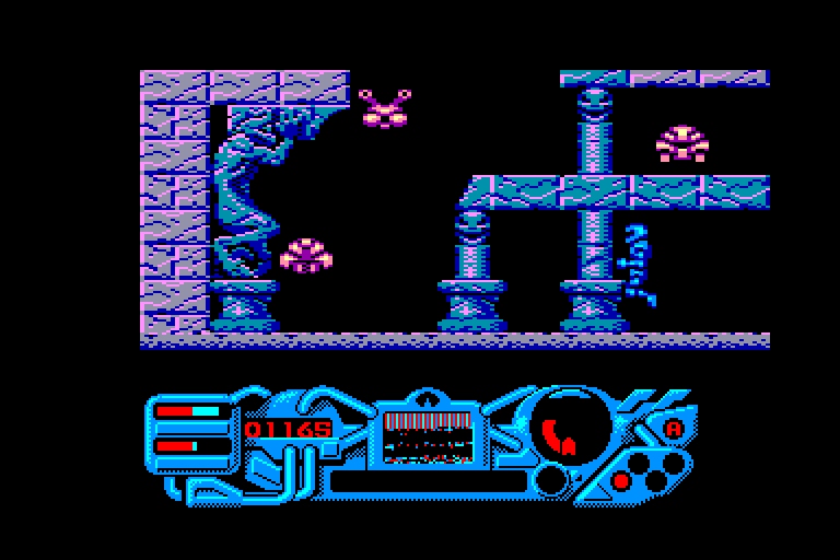 screenshot of the Amstrad CPC game Heilige Rustung des Antiriad (die) by GameBase CPC