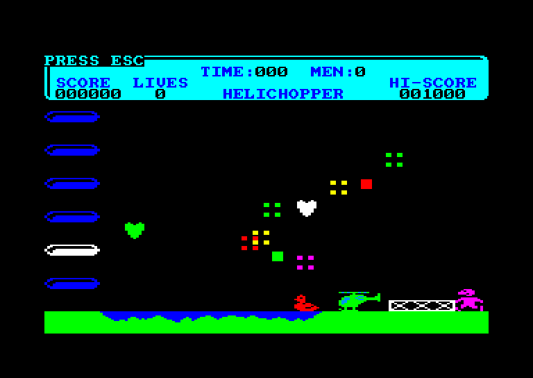 screenshot of the Amstrad CPC game Helichopper by GameBase CPC