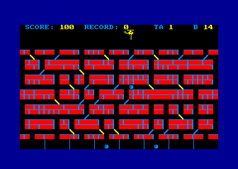 screenshot of the Amstrad CPC game Helico-Drop by GameBase CPC