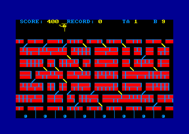 screenshot of the Amstrad CPC game Helico-Drop by GameBase CPC