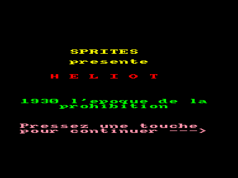 screenshot of the Amstrad CPC game Heliot by GameBase CPC