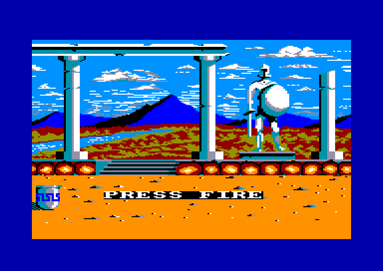 screenshot of the Amstrad CPC game Hercules - Slayer of the Damned by GameBase CPC