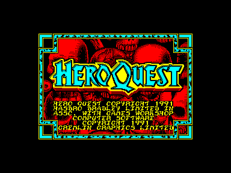 screenshot of the Amstrad CPC game Hero Quest by GameBase CPC