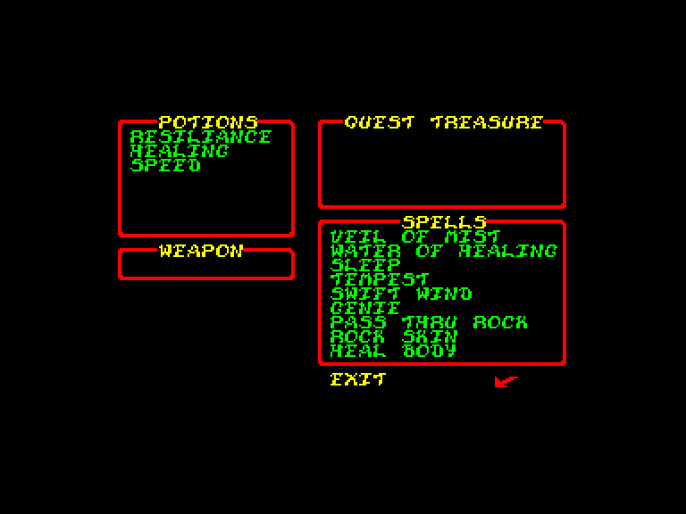 screenshot of the Amstrad CPC game Hero Quest by GameBase CPC