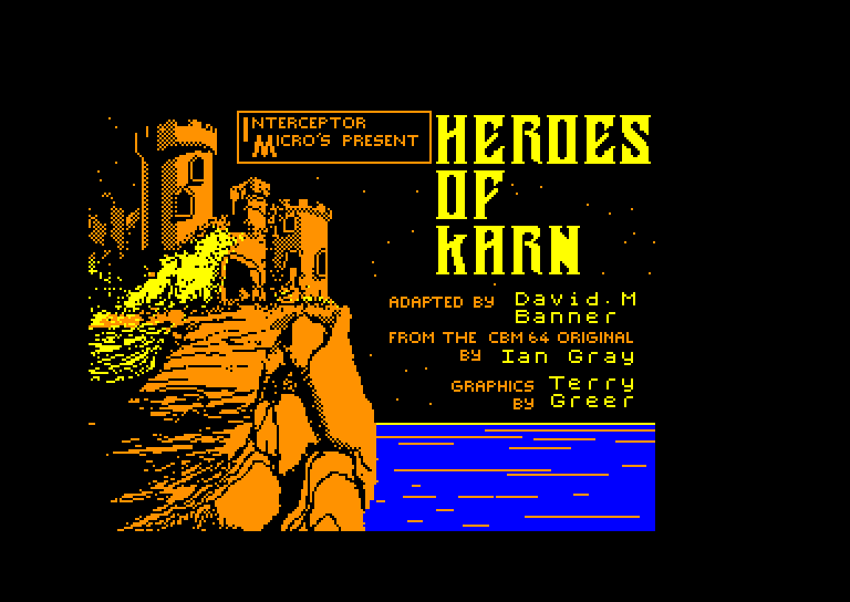 screenshot of the Amstrad CPC game Heroes of karn by GameBase CPC
