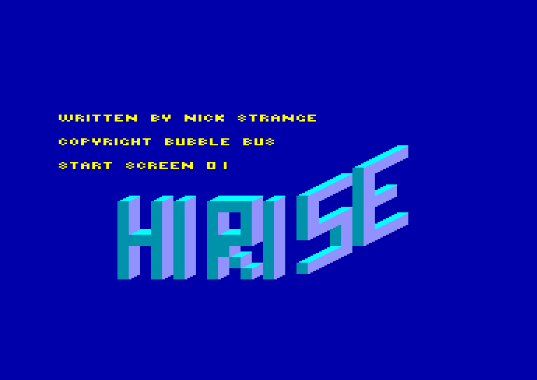screenshot of the Amstrad CPC game Hi rise