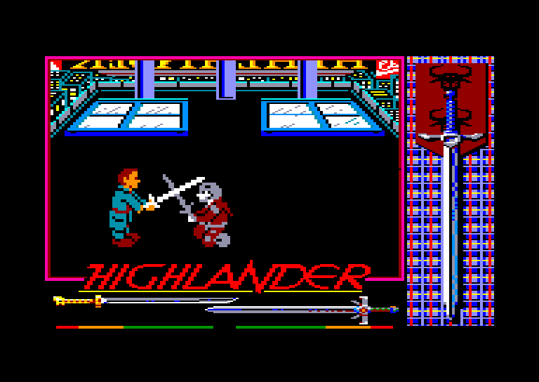 screenshot of the Amstrad CPC game Highlander by GameBase CPC