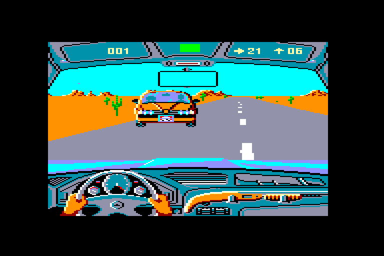 screenshot of the Amstrad CPC game Highway patrol by GameBase CPC