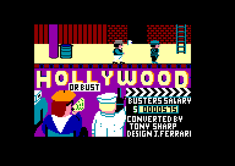 screenshot of the Amstrad CPC game Hollywood or Bust by GameBase CPC