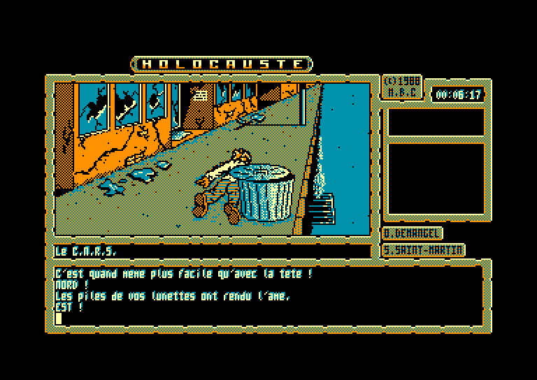 screenshot of the Amstrad CPC game Holocauste by GameBase CPC