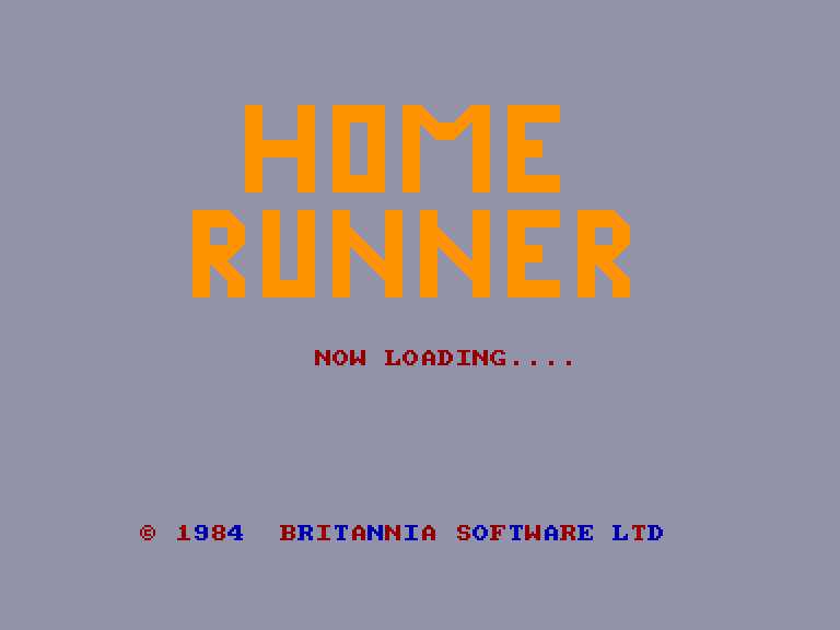 screenshot of the Amstrad CPC game Home Runner by GameBase CPC