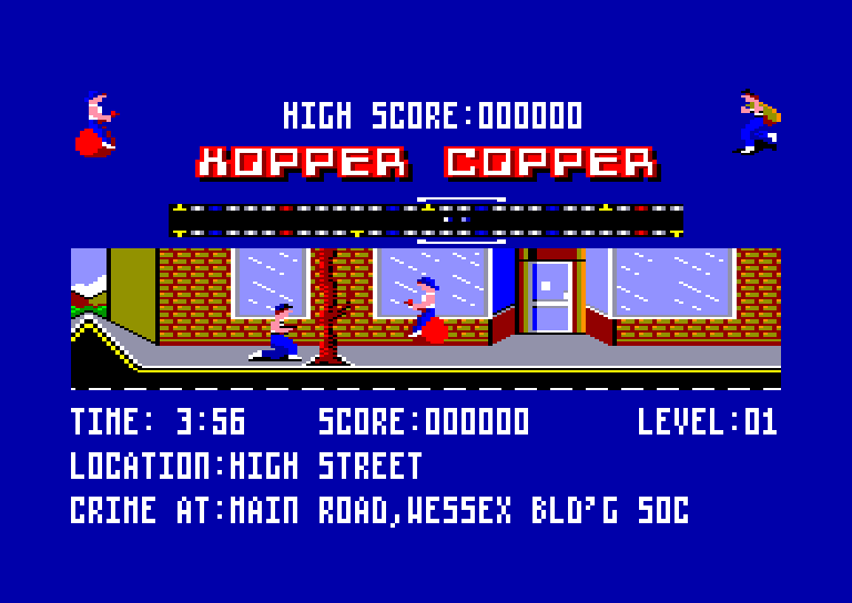 screenshot of the Amstrad CPC game Hopper copper by GameBase CPC