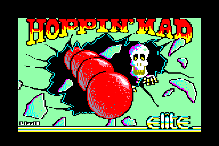 screenshot of the Amstrad CPC game Hopping Mad by GameBase CPC