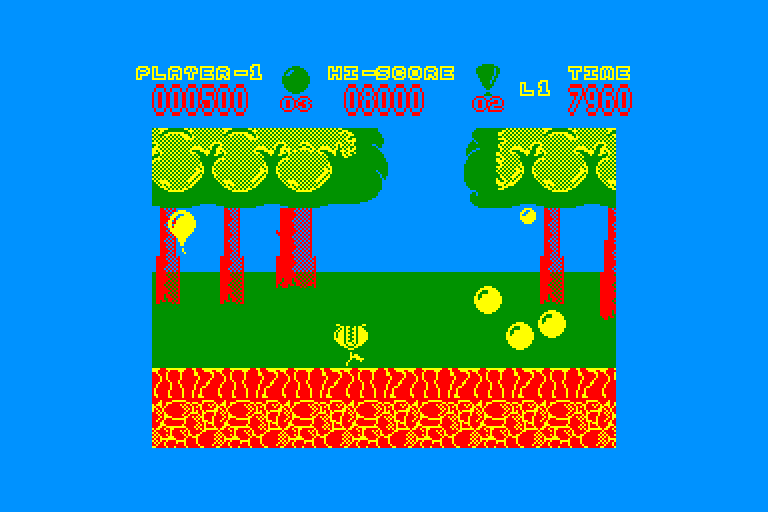 screenshot of the Amstrad CPC game Hopping Mad by GameBase CPC