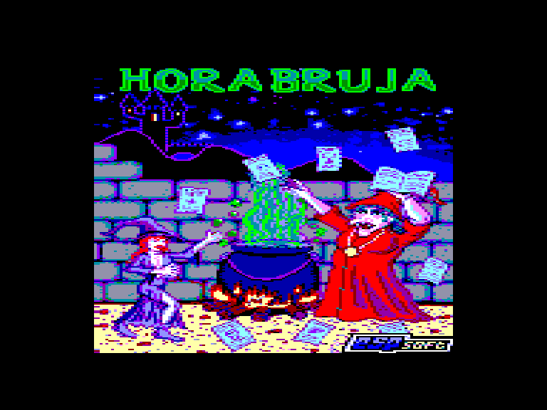 screenshot of the Amstrad CPC game Hora Bruja by GameBase CPC