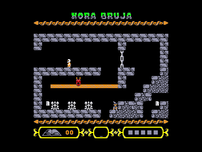 screenshot of the Amstrad CPC game Hora Bruja by GameBase CPC