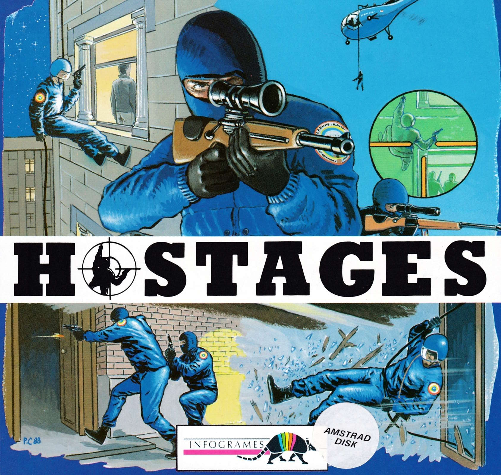 cover of the Amstrad CPC game Hostages  by GameBase CPC