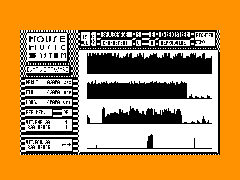 screenshot of the Amstrad CPC game House Music System by GameBase CPC