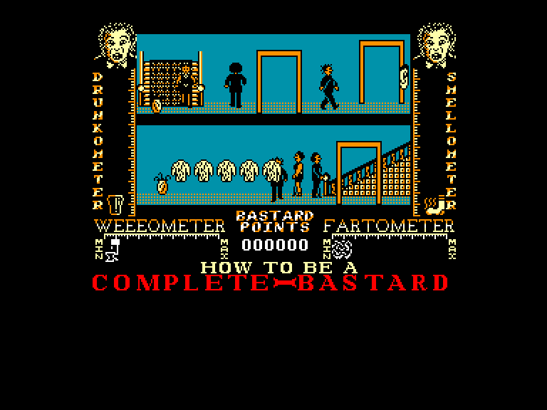 screenshot of the Amstrad CPC game How to be a complete bastard by GameBase CPC