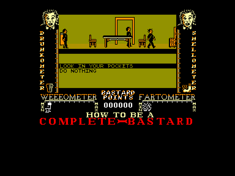 screenshot of the Amstrad CPC game How to be a complete bastard by GameBase CPC