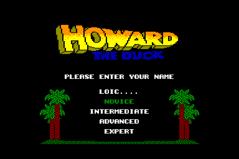 screenshot of the Amstrad CPC game Howard the duck by GameBase CPC