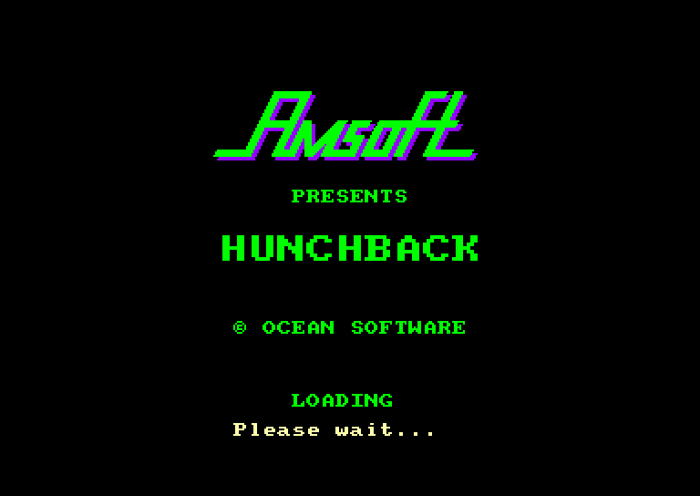 screenshot of the Amstrad CPC game Hunchback by GameBase CPC