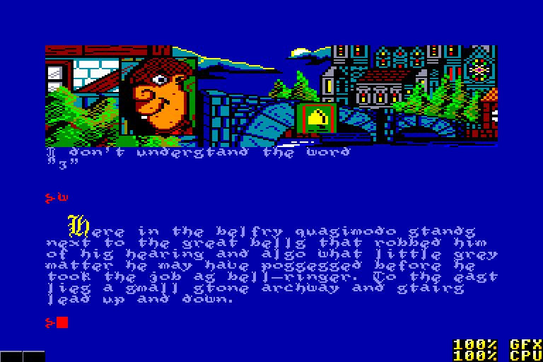 screenshot of the Amstrad CPC game Hunchback - The Adventure by GameBase CPC