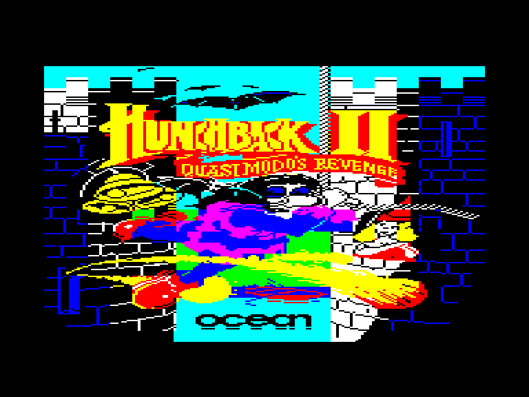 screenshot of the Amstrad CPC game Hunchback II - Quasimodo's Revenge by GameBase CPC