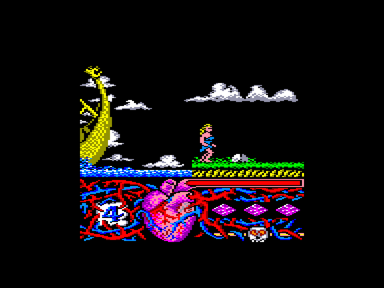 screenshot of the Amstrad CPC game Hundra by GameBase CPC