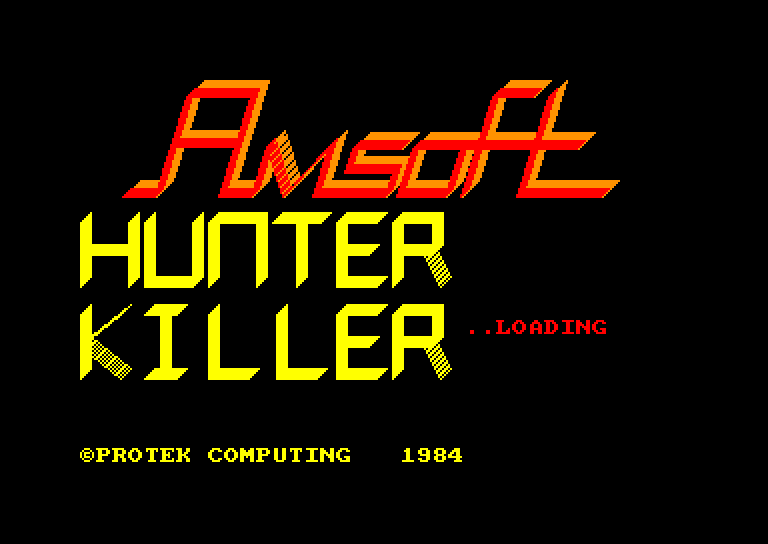 screenshot of the Amstrad CPC game Hunter killer by GameBase CPC